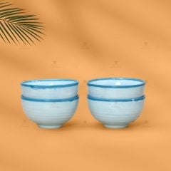 Bộ Bát Cơm Men Biển Xanh Cát Trắng
